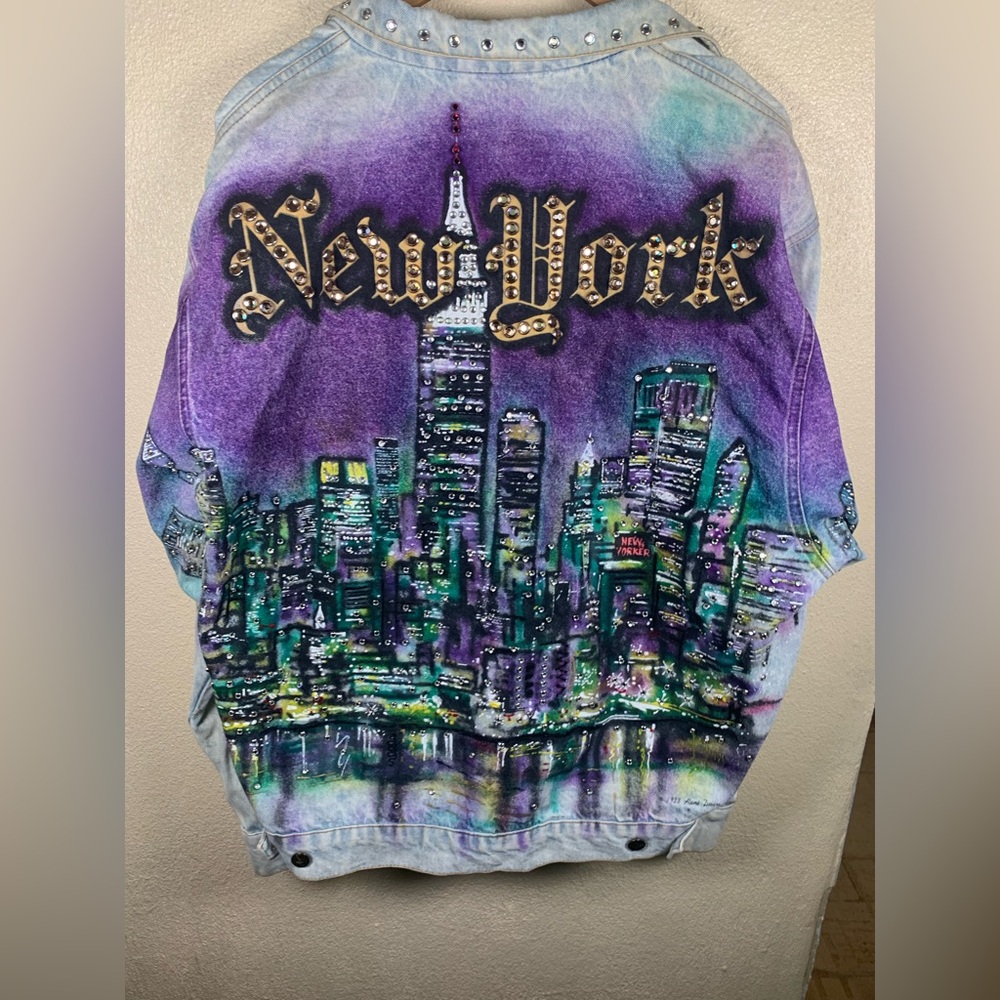 Vintage Hand Painted Tony Alamo New York Denim Jacket